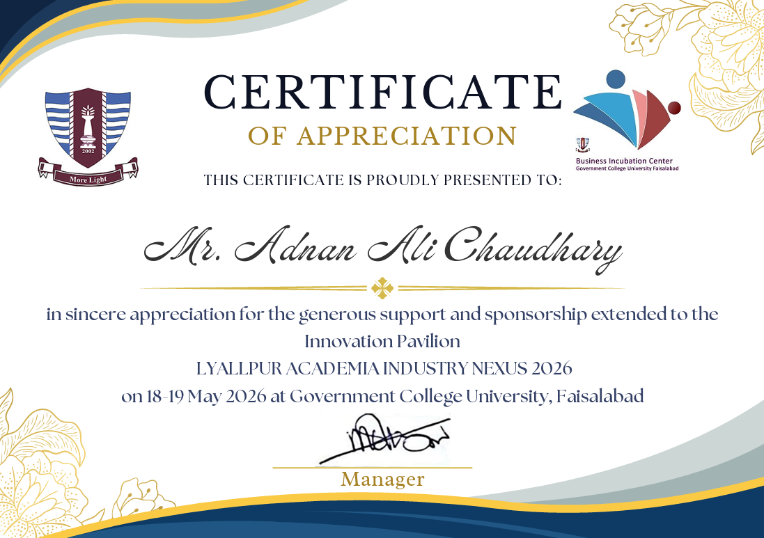 Clovic Appreciation Certificate